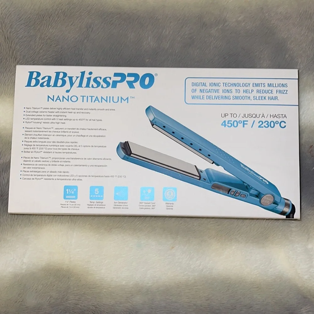 BaBylissPRO Nano Titanium Ionic Straightening Iron - Picture 3 of 6